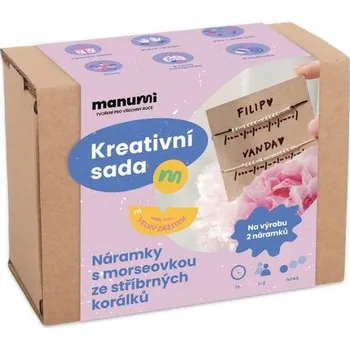 kreativní sada Manumi kreativní sada na výrobu náramků s morseovkou ze stříbrných korálků