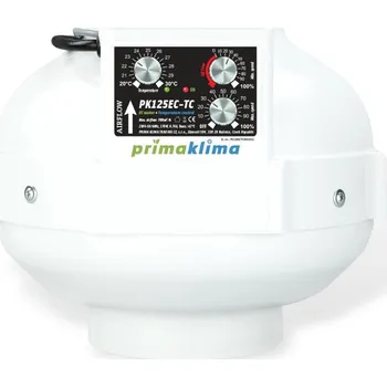 potrubní ventilátor Prima Klima PK125-EC-TC 125 mm - 680 m3/h, ventilátor s EC motorem a regulací teploty