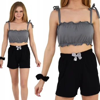 Dámské pyžamo Born2rest dámské pyžamo bavlna šedé, velikost XS