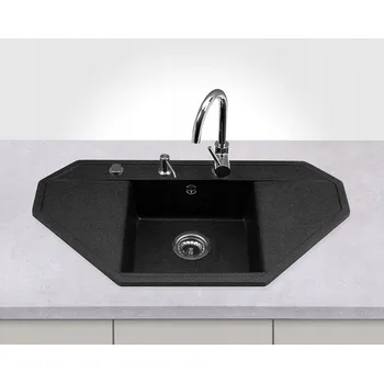 Granitový dřez Jednodřez Lavello granit černý