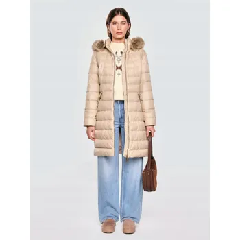 Big Star dámský béžový péřový kabát s kapucí velikost XL