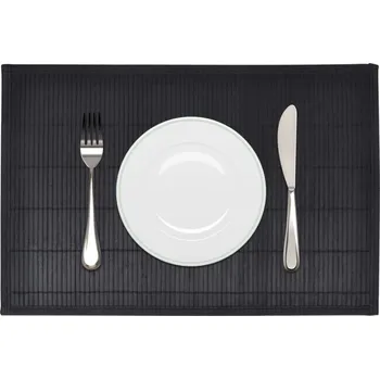 prostírání 6 ks bambusových prostírání 30 x 45 cm černé - 8718475940357