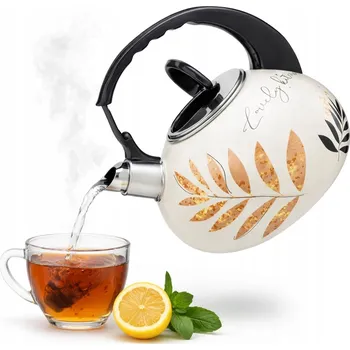 Varná konvice Konvice tradiční ocelová smaltovaná Galicja 2,2 l bílá, vícebarevná