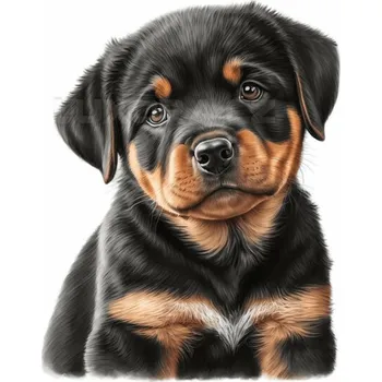 Nášivka Nažehlovačka Rotvajler štěně - 6 x 6 cm