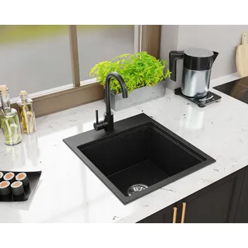 Granitový dřez Jednokomorový dřez Lavello granit černý