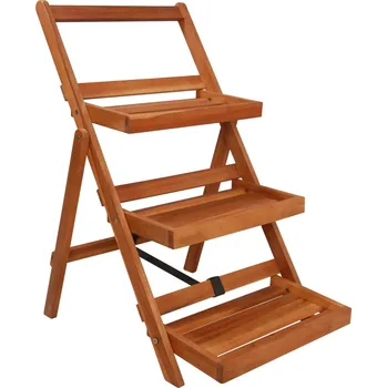 Stojan na květiny 3patrový stojan na květiny 50 x 63 x 80 cm masivní akácie - 8718475613701