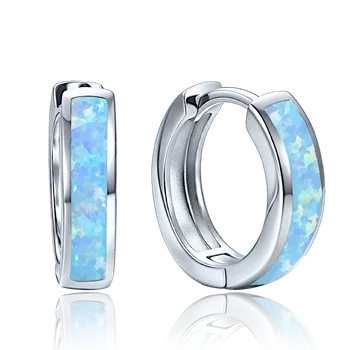 Náušnice Moonlit Náušnice s bledě modrým opálem