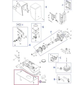 PRRB04 montážní deska pro pohon RB400/600/1000, RD400, ROX600/1000