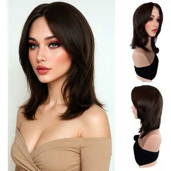 Paruka Paruka polodlouhé syntetické vlasy hnědá Althair dámská