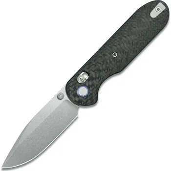 GEO Knife Ethereal Cutter SW Drop point M390 Blade Black Carbon Fiber