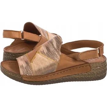 Dámské sandále Dámské kožené sandály Maciejka měděné barvy L7067-29-00-1-36 vel. 39