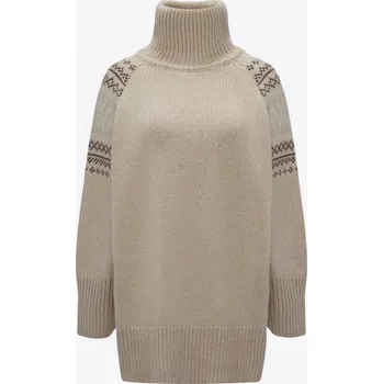 Dámský svetr Dámský luxusní merino svetr s kašmírem We Norwegians Setesdal Oversized Béžová XS