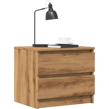Noční stolek Noční stolek dub artisan 50 x 40 x 43,5 cm kompozitní dřevo - 8721158556042