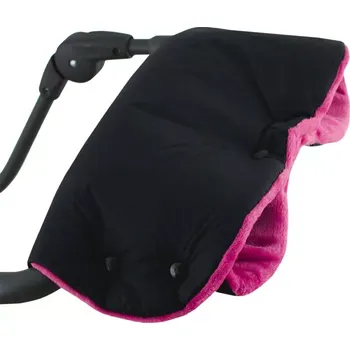 ESITO | Rukávník ke kočárku Magna Black / Raspberry - černá / malinová / 45 x 53 cm