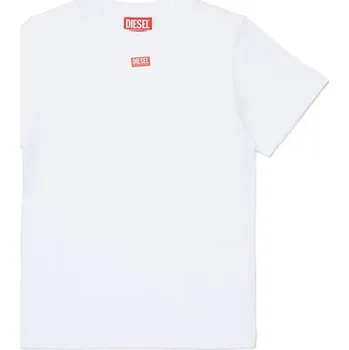 Dětské bavlněné tričko Diesel TJUSTR7 T-SHIRT J02770.0CATM bílá 00X, vel. 120