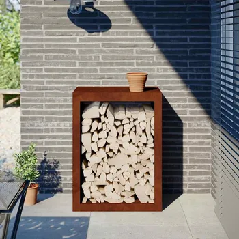 vidaXL Stojan na palivové dřevo 60x40x80 cm povětrnostně odolná ocel