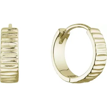 Náušnice Pozlacené sříbrné náušnice kruhy plastický vzor 61089