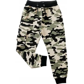 Chlapecké teplákové bojovky s kapsami MASKÁČOVÝ vojenský vzor bavlna Revaj velikost 98 PL