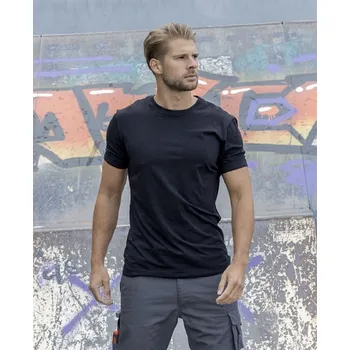 Pánské tričko Triko TRENDY H13180 s krátkým rukávem černé XL černé