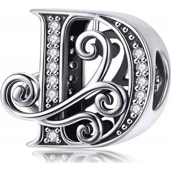 Přívěsek Přívěsek Charms Písmeno D stříbro pro Pandora S925
