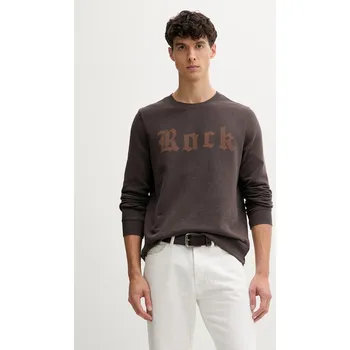 Pánská mikina Bavlněná mikina ZADIG&VOLTAIRE JMSS01308 hnědá 89X, vel. M