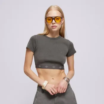 Dámské tričko Adidas Tričko Rib Ss Top Šedá 34