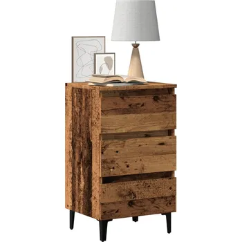 Noční stolek Noční stolek s kovovými nohami old wood 40 x 35 x 69 cm - 8721158438393