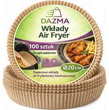 Obraz 100 x PAPÍROVÉ VLOŽKY DO AIRFRYER BEZTUKOVÉ FRITÉZY ORGANIZÉR 16 CM