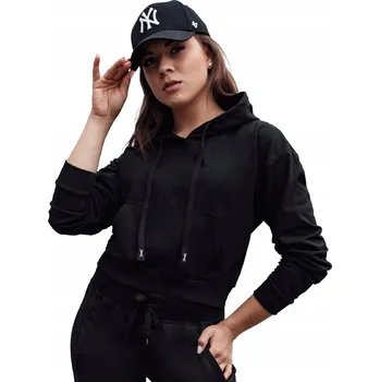 Pánská mikina Mikina s s kapucí a hladkou kapsou klokanka černá BY1307 - S