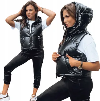 Dámská vesta Dámská VESTA bez rukávů S KAPUCÍ vel XL