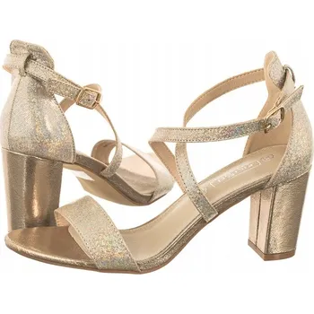 Dámské sandále Filippo dámské sandály DS1276/23 GO podpatek blok, velikost 39