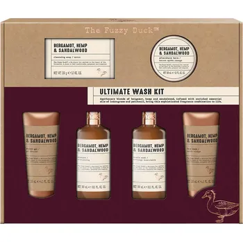 Kosmetická sada Baylis & Harding Bergamot, Hemp & Sandalwood - sada tělové péče, 6 ks velká dárková sada pro muže s péčí o tělo, pleť i vlasy