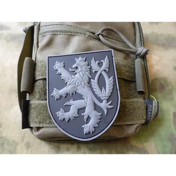 Nášivka Gumová nášivka Jackets to Go Český lev - šedá