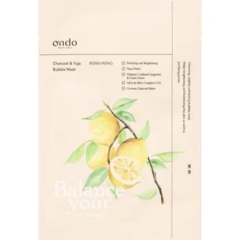 Ondo Beauty 36.5 PONG-PONG Charcoal and Yuja Bubble Mask 25 g