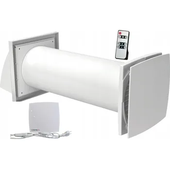 Bezpečnostní kamera SOLO150+ nástěnný rekuperátor Ventika průměr 150mm s hygrostatem, DÁLKOVÝ OVLADAČ + ZÁSUVKA