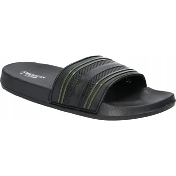 Pánské pantofle PÁNSKÉ PANTOFLE PLÁŽOVÉ BAZÉNOVÉ PANTOFLE AMERICAN CLUB NH160 PĚNOVÉ ČERNÉ 45