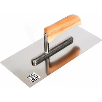 Zednické hladítko AWTools Kovové hladítko 270mm dřevěná rukojeť na hliníkové noze AW30205