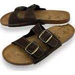 Bio Pánské hnědé nadměrné korkové pantofle Barva: Hnědá, Velikost: 44