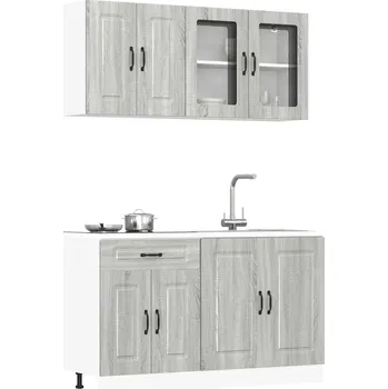 Kuchyňská skříňka 4dílná sada kuchyňských skříněk "Kalmar" šedý sonoma kompozit - 8721158504654