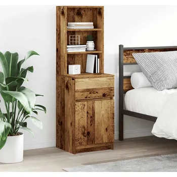 Noční stolek Noční stolek starého dřeva 39x35x125 cm kompozitní dřevo - 8721158702364