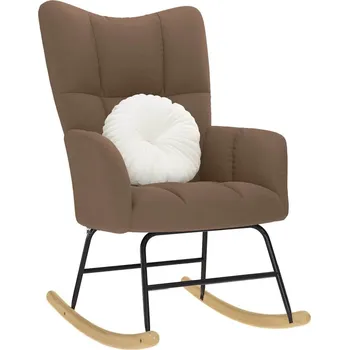 Křeslo Houpací křeslo hnědé textil - 8721158362186