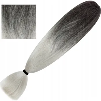 Příčesek Syntetické vlasy Kanekalon Super Soft Ombre Silver Blond 80g 60cm #T4/60