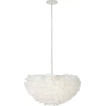 Závěsný lustr Feathry 60 cm bílý