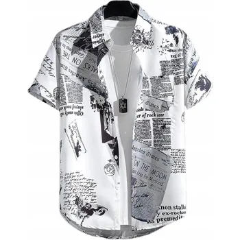 Pánská košile D-look pánská košile ležérní krátký rukáv regular polyester velikost L