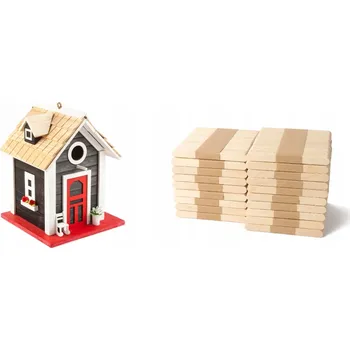 Obraz Dřevěné tyčinky na nanuky kreativní 800 kusů 9 Cm Přírodní pro ruční práce