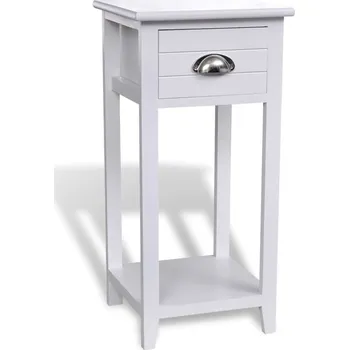 Noční stolek Noční stolek s 1 zásuvkou, bílý - 8718475933625