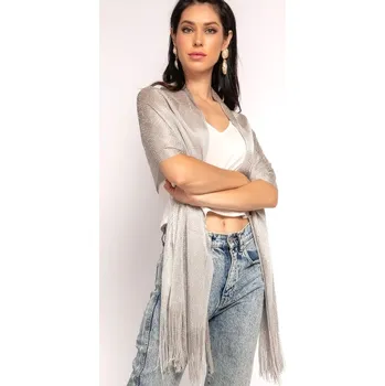 Šála Classic Scarf Dámská slavnostní stříbrná šála světle šedá -na ples, svatbu i firemní párty