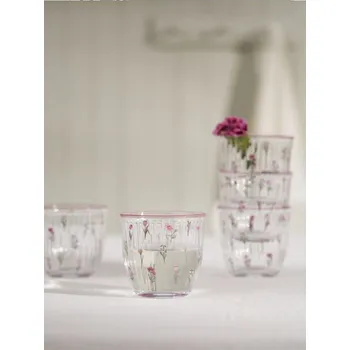 Sklenice Sinsay - Sklenice s květinovým vzorem 2 pack - vícebarevná - 173HD-MLC - 173HD-MLC-ONE