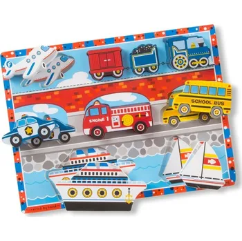 Puzzle Melissa & Doug dřevěné puzzle dopravní prostředky