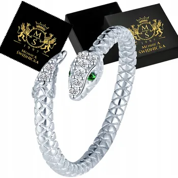 Prsten Stříbrný Prstýnek s hadím motivem, univerzální a nastavitelný Stříbro 925